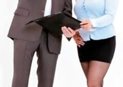 Curvaceous July Johnson debuts as horny receptionist