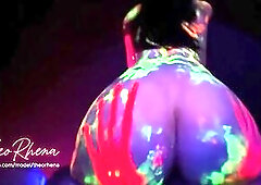 Neon Glow Hardcore – Wild Fluorescent Sex on the Daybed with TheoRhena!