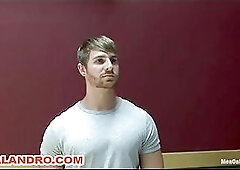 Dildo in a Guy Ass and Big Cock Edging