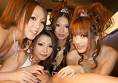 Sexy babes are amusing rich guys in the club