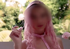 Cute girl with tiny tits gets fucked in a bathtub