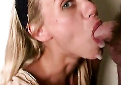 Tiny mother I'd like to fuck hotwife likes cum on her face! One Hundred of Her MASSIVE Loads!