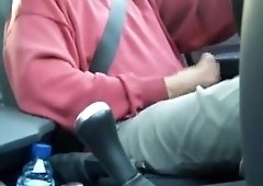 first car jerk and cum