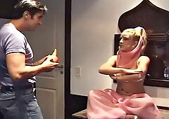 Beautiful and hot brunette with a big tail moaning and cumming, giving her pussy and very tasty spit: Porn