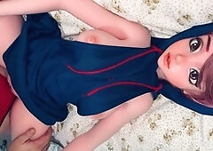 Guy humping sex doll, small dick solo cum, tiny cocks