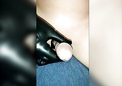 Quick stroke with a cock-sock