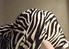 Trans Gal Twerking in a Zebra Suit - Large Booty PAWG Body