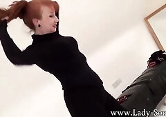 This movie shows my very dear ally Red stripping right off to show off her barely ebony fully fashioned stockings and "sheer-to-waist" hose 