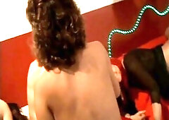 Interview of a swinger wench. In a swinging club. Yvonne is subjected to an interview of her raunchy experiences and various dreams to satisfy her ins