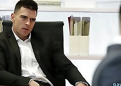 Muscle bear threesome with facial cum