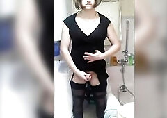 patty crossdresser ebony costume