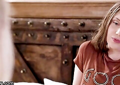 Girlsway Elena Koshka 1st Soaked Lesbo Experience at the Cottage