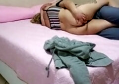 Hotwife Gabi Sweetcouplesstories brings her lover to her husband's bed for a steamy hookup