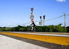 I got so excited during a bike ride that I sucked dick in the middle of an intersection and got cum in my mouth