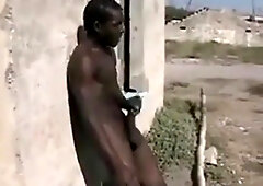Str8 african men stroke public for money 2
