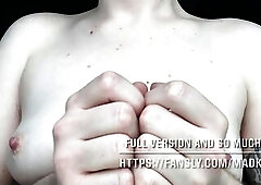 Genderfluid Trans Guy Plays with Boobs