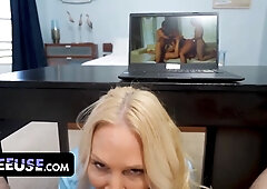 Stepson rings bell, cougar step-mother serves his every command - freeuse