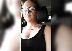 Hotty films up her own ebony minidress and teases with her pants in public whilst I'm driving