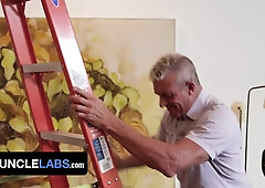 SayUncle - Nice Twunk StepGrandson Dakota Lovell Analingus And Condom-free Pummeling His Aged StepGrandpa