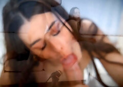 Big Ass spanish teenage peels off her short shorts