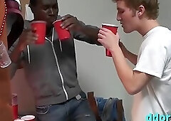 Gay guy gets anally satisfied at the gay party in the dorm