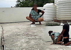 Komal climbed the roof and called me up and kept fucking her openly