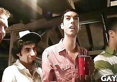 Twinks crazy party ends with cumshot