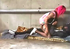 Extreme sex in the street fucking with a Homeless Daniela Hot / Hyperversos