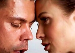 Sexy Cristal Caitlin moves seductively, watched attentively by Angelo Godshack, as Andrej Lupin’s erotic movie "Only She" begins. Nipples 