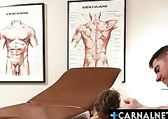 LEgrand WOlf bent Noah White over the exam table and went for it