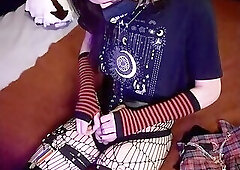 Goth Femboy Masturbates for Valentines Day