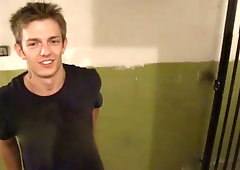 Messy anal with a scrawny European dude