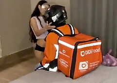 The Delivery Guy Comes and I Can't Help but Fuck Him