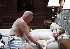 Cute youthful honey becomes a real bitch in her sleep. This Babe lays all in nature's garb on the daybed and has her vagina used by old males but