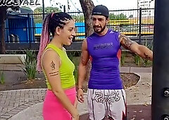 That babe's caught by a physical education teacher on a public street