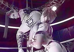 Asian shemale, 3d fuck