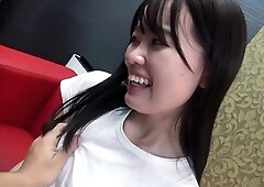 Small titted asian teen Sevil take a giant cock