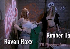 T-Girls Smoking and Screwing in Alley