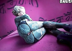 Solo ANAL fisting - Toys and Plugs for Tattoo Girl - Asshole streching