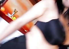 Brunette hair mother I'd like to fuck with large breasts gets shafted in doggy