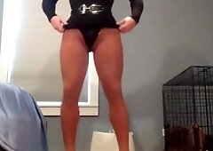 Irene's lil black sundress (trans, crossdress, mask, damsel mask, high-heeled slippers, PLUS-SIZE)