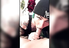 Super Hawt Punk Femboy Jade Madison Sucking and Screwing - Compilation 1