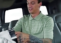 Straight fucker slaps balls with his new gay friend