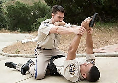 Cops Princeton Price and Zion Nicholas fuck at the office