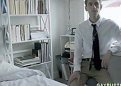 Christian twink Trevor Harris learns gay sex!