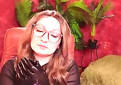 ASMR nitrile gloves and oil.