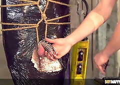 BOYNAPPED - Leo Ocean confines youngster Jacob Daniels and drains his knob