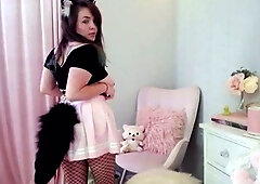 Amateur striptease and Solo masturbation