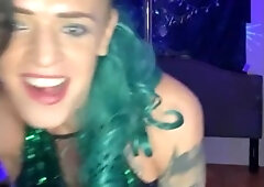 Sexy Transgender Female Stripper Jade Jameson Pole Dancing