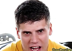 Muscled toned jock anal audition at gaycastings